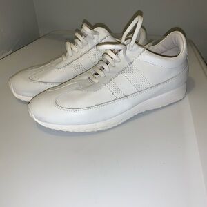 Zara leather white uniform sneakers size 9 woman